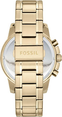 Fossil Men's Dean Stainless Steel Quartz Dress Chronograph Watch Gold