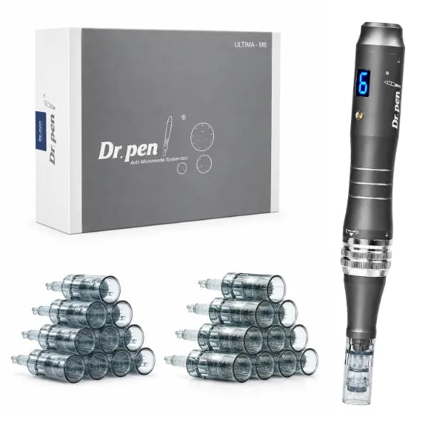Dr.Pen Microneedling Pen M8 with 20 Pcs Cartridges Replacement for Home Use Microneedle Derma Roller Pen for Women Men