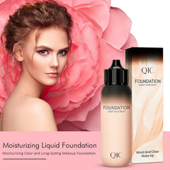 Foundation Liquid, Concealer Foundation Full Coverage, Full Coverage No Powder Sticking Lightweight Buildable Foundation, Natural Finish