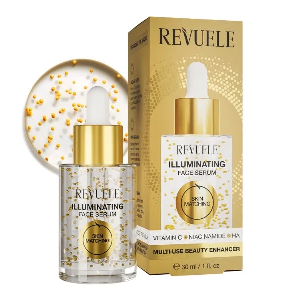 REVUELE Illuminating Face Serum – 1 fl.oz | Vitamin C + Niacinamide + Hyaluronic Acid for Radiance, Hydration & Smoother Skin