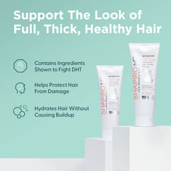 Hair Loss Leave-in Conditioner | All-Natural DHT Blockers for Thinning Hair Developed by Dermatologists | Experience Healthier, Fuller and Thicker Looking Hair - Shapiro MD | 1-Month