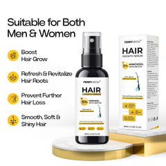 5% Minioxidil, Hair Growth Serum, Regrowth Treatment For Thickens Hair,Promotes Hair Density Help to Stop Thinning loss stimulates Hair Growth, Regain Hair Serum with Biotin (180 ml (pack of 3))