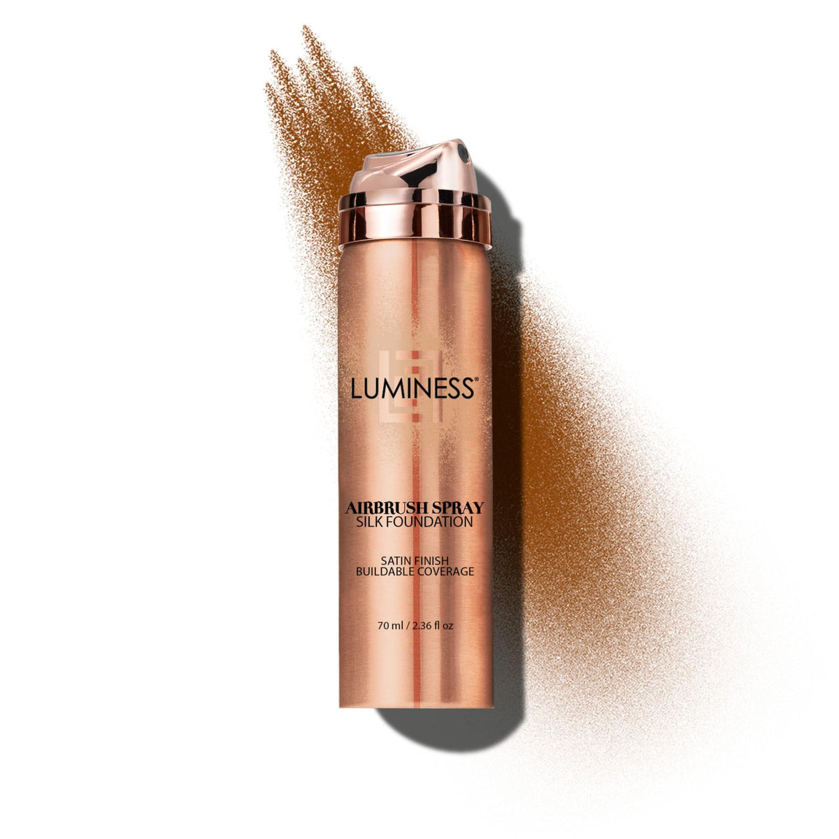 LUMINESS Silk Airbrush Spray Foundation - Full Coverage Foundation - Formula Hydrates & Moisturizes with Hyaluronic Acid, Aloe Vera & Hydrolyzed Silk (Shade - Deep Dark)
