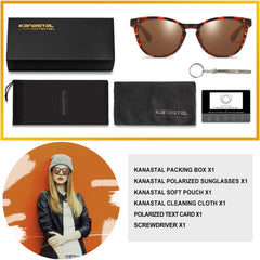 KANASTAL Polarized Sunglasses for Women Men, Classic Driving Ladies Sun Glasses, Fashion Butterfly Shades for Womens Outdoor 100% UV400 Protection