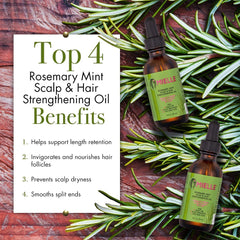Mielle Organics Mielle/Rosemary Mint/Scalp and Hair Strengthening Oil/Healthy Hair Growth / 2 oz (59ml) / (Pack 3), 59 ml (Pack of 3), 2.0 ounces, 177.44 millilitre, 3