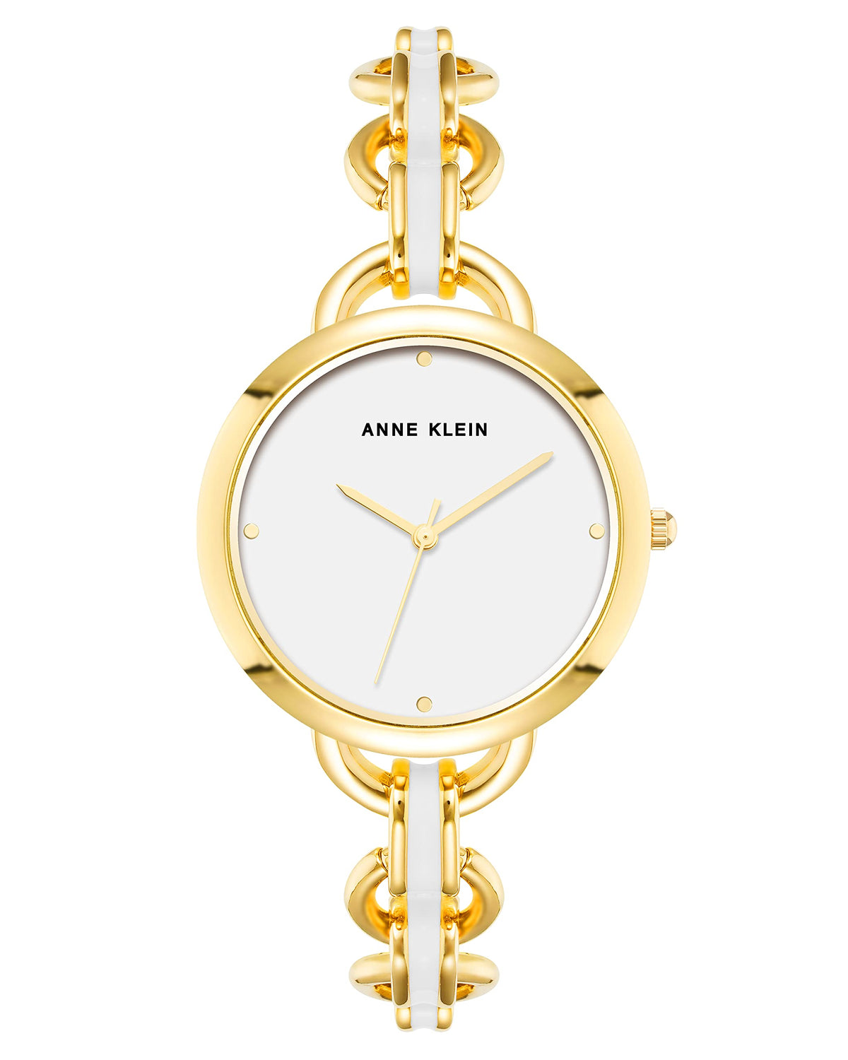 Anne Klein Women's Open Enamel Chain Bracelet Watch, AK/4092