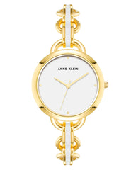 Anne Klein Women's Open Enamel Chain Bracelet Watch, AK/4092