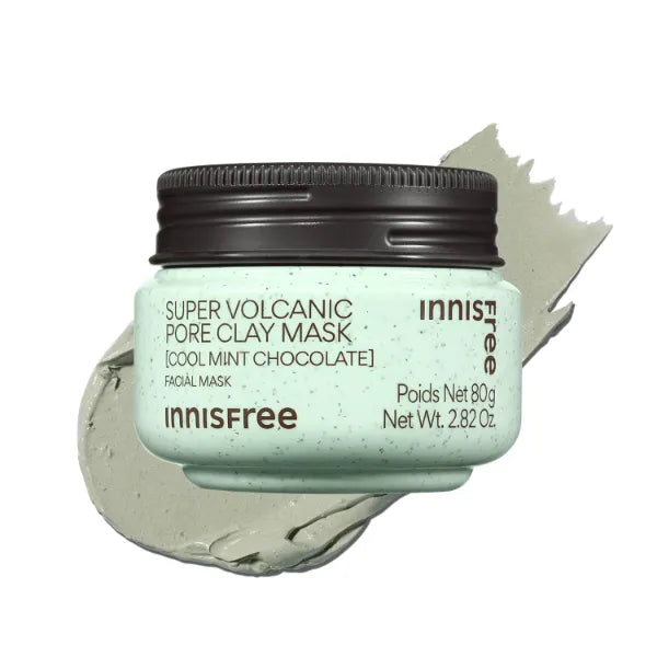 Innisfree Super Volcanic Pore Clay Mask, Limited Edition Cool Mint Chocolate, Cooling Korean Face Mask