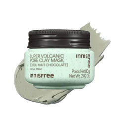 Innisfree Super Volcanic Pore Clay Mask, Limited Edition Cool Mint Chocolate, Cooling Korean Face Mask