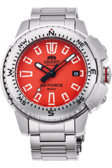 Orient RA-AC0N02Y10B Sport Automatic Stainless Steel Watch for Men, Orange/Silver
