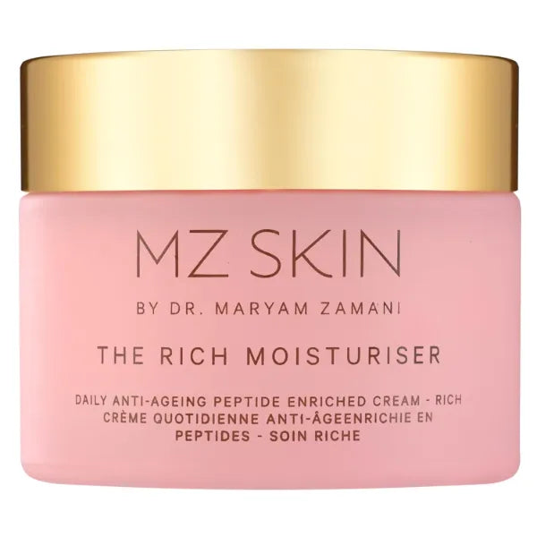 MZ SKIN The Rich Moisturiser 1.69 fl oz | Anti-Aging Face Cream with Hyaluronic Acid, Peptides & Ceramides | Deep Hydration, Firmness & Plumps To Reduce Fine Lines & Wrinkles