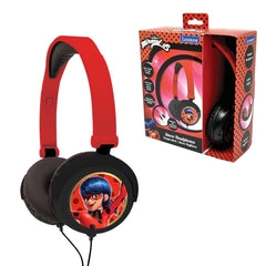 Lexibook Miraculous Ladybug Stereo Headset, Safe Sound, Foldable and Adjustable, Red, HP015MI, Wireless