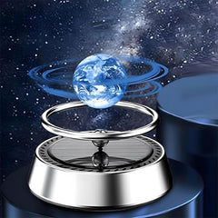 Wisfunlly Car Air Freshener, Solar Powered Rotating Planet Purifier,Interior Autorotation Decor Car Perfume Aromatherapy Diffuser Accessories Diffuser for Car(Earth)