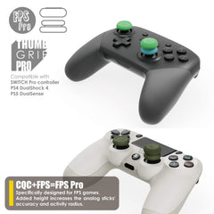 Skull & Co. Skin, CQC and FPS Thumb Grip Set Joystick Cap Analog Stick Cap for Nintendo Switch Pro Controller & PS5 / PS4 / Slim/Pro Controller - Galactic Purple, 3Pairs(6pcs)