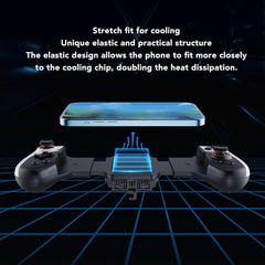 XUMIUZIY Bluetooth Mobile Game Controller for Android & & Switch, Wireless Telescopic Gamepad with Radiator & Joysticks, M1/M2 Programmable Button, Long Battery Life