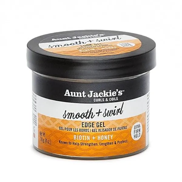 Aunt Jackie's Award Winning Braid + Twist Collection Smooth + Swirl Edge Gel with Extra Firm Hold, 4oz