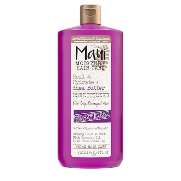 Maui Moisture Heal & Hydrate + Shea Butter Conditioner for Dry, Damaged Curls Helps Soften & Revive Curly & Coily Hair with Macadamia & Coconut Oils, Vegan & Silicone Free, 13 fl. oz