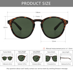 SUNGAIT Women's Classic Vintage Round Polarized Sunglasses Retro Style UV400 SGT166