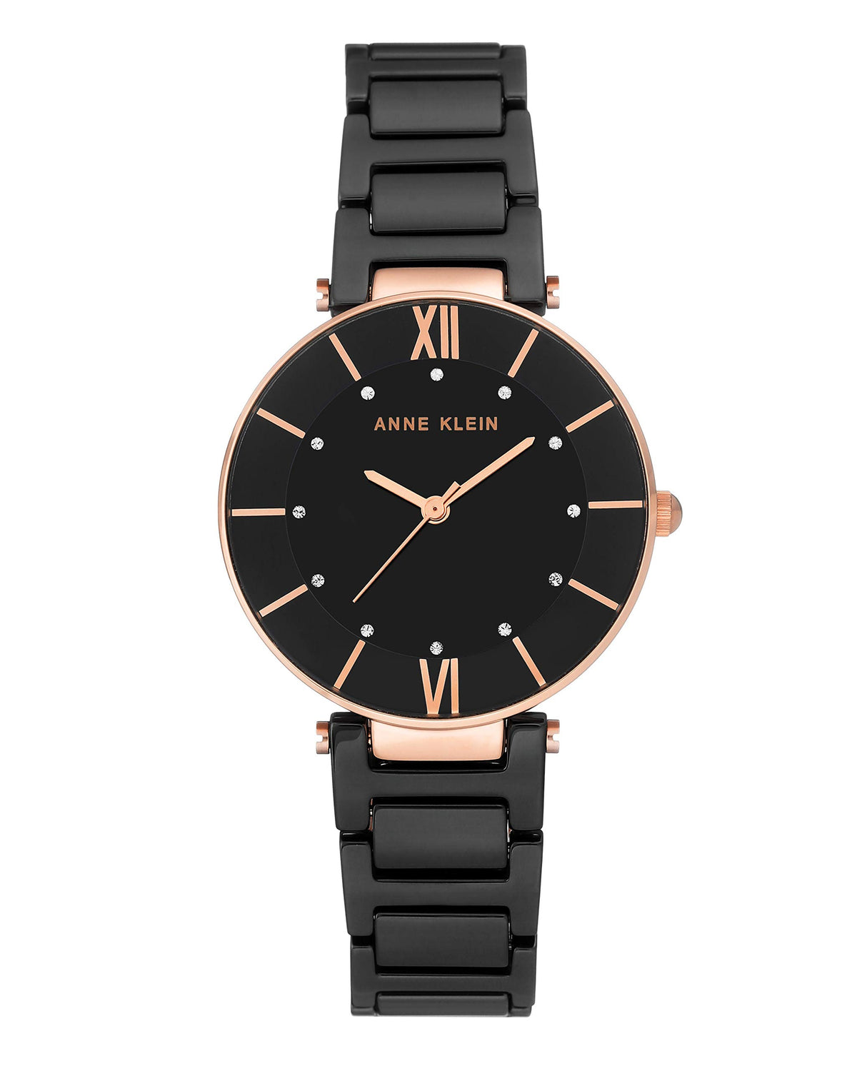 Anne Klein Women's AK/3266 Premium Crystal Accented Ceramic Bracelet Watch