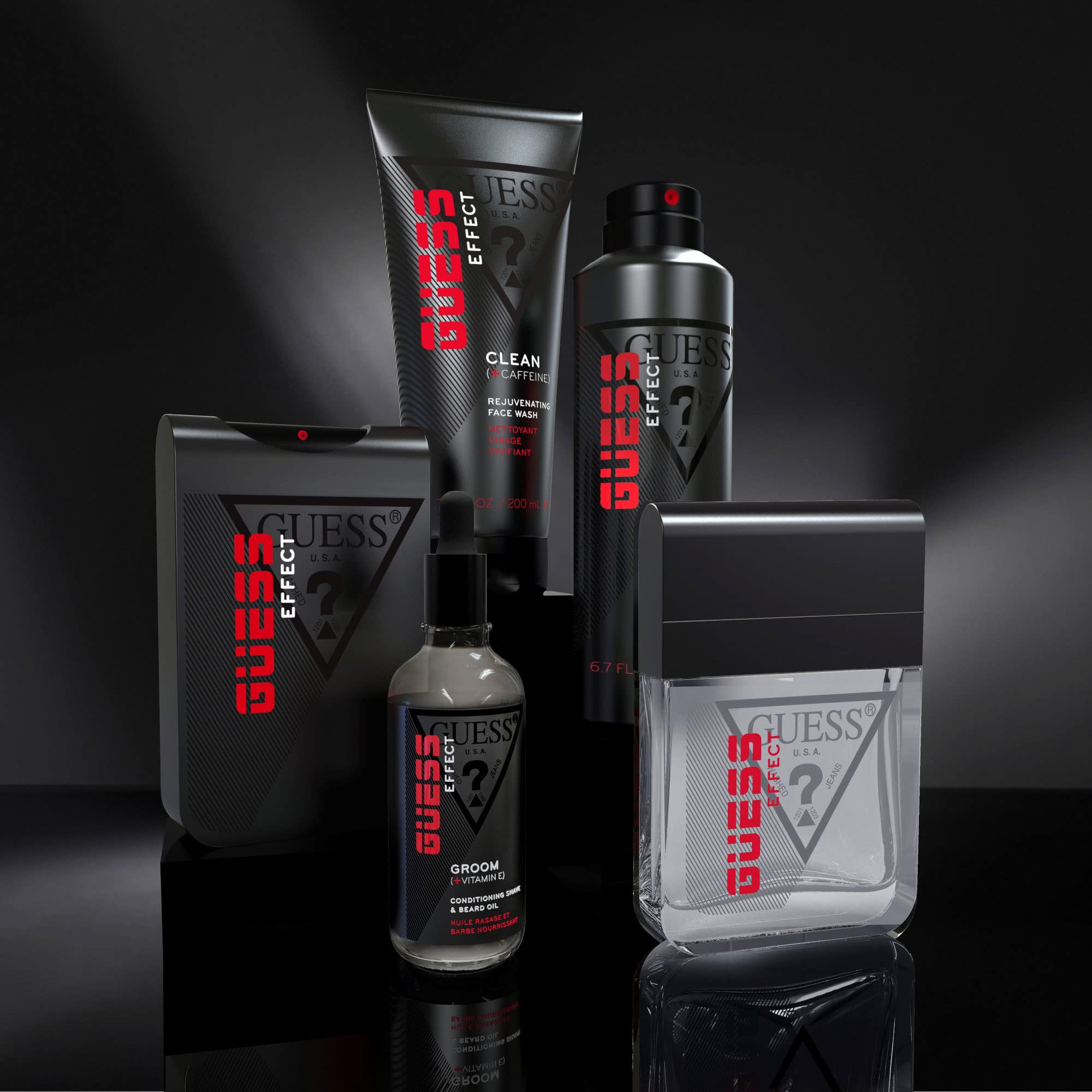 GUESS Effect Grooming Men/Homme Eau de Toilette 2 Piece Gift Set - Cologne Spray 3.4 Fl. Oz. & Deodorizing Body Spray 6.0 Oz.
