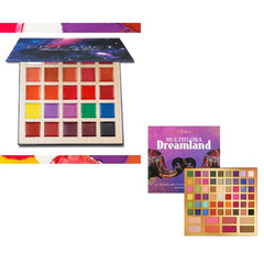 DE'LANCI Lip Gloss Lipstick Palette Makeup + Large Eyeshadow Palette for Makeup Beginners, Long Lasting Soft Smooth Lipstick Pallet, All In One Makeup Palette for Stage Makeup, Highly Pigmented