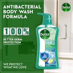 Dettol Hydra Cool Showergel & Bodywash, Cucumber & Icy Menthol Fragrance for Effective Germ Protection & Personal Hygiene, 500ml (Packaging may vary)