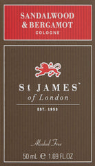 St James of London Sandalwood and Bergamot Cologne, 50 ml