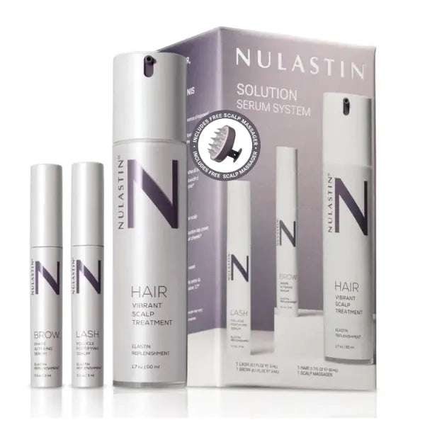 NULASTIN Solution Serum System – Travel Gift Set for Fuller Lashes, Thicker Hair & Defined Brows