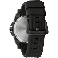 Bulova Men's Icon 3-Hand Calendar Watch with Black Polyurethane Strap, Precisionist, Luminous Markers, 300M WR - Black