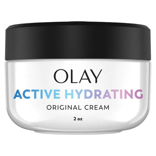 Olay Active Hydrating Cream Face Moisturizer, Long-Lasting 48H Hydration, Non-Greasy & Oil-Free Skin Cream - 2 Ounce (Pack of 1)