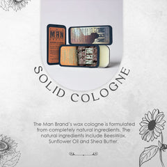 The Man Brand Solid Cologne Sample Set - Mens Sample Cologne Pack - Mens fragrance Sampler Set - Mens Travel Size Cologne Sampler Set (The Triad - 3 Pack - 0.75 oz each)