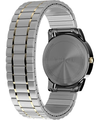 Timex Men's Easy Reader 35mm Watch – Gold-Tone Case White Dial with Gold-Tone Tapered Expansion Band - Two-Tone