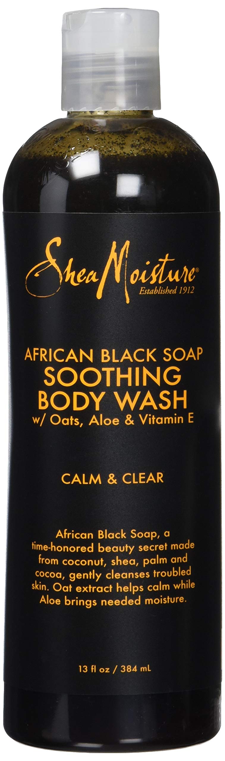 Shea Moisture African Black Soap Soothing Body Wash, 13 oz