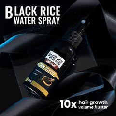 Excefore Rice Water for Hair Growth, Organic Black Rice Water Spray for Hair Loss Women and Men, Repair Damaged Dry Hair for Thicker, Longer, Fuller Hair with Castor Oil, Ginger Root Extract (3.38 Oz)