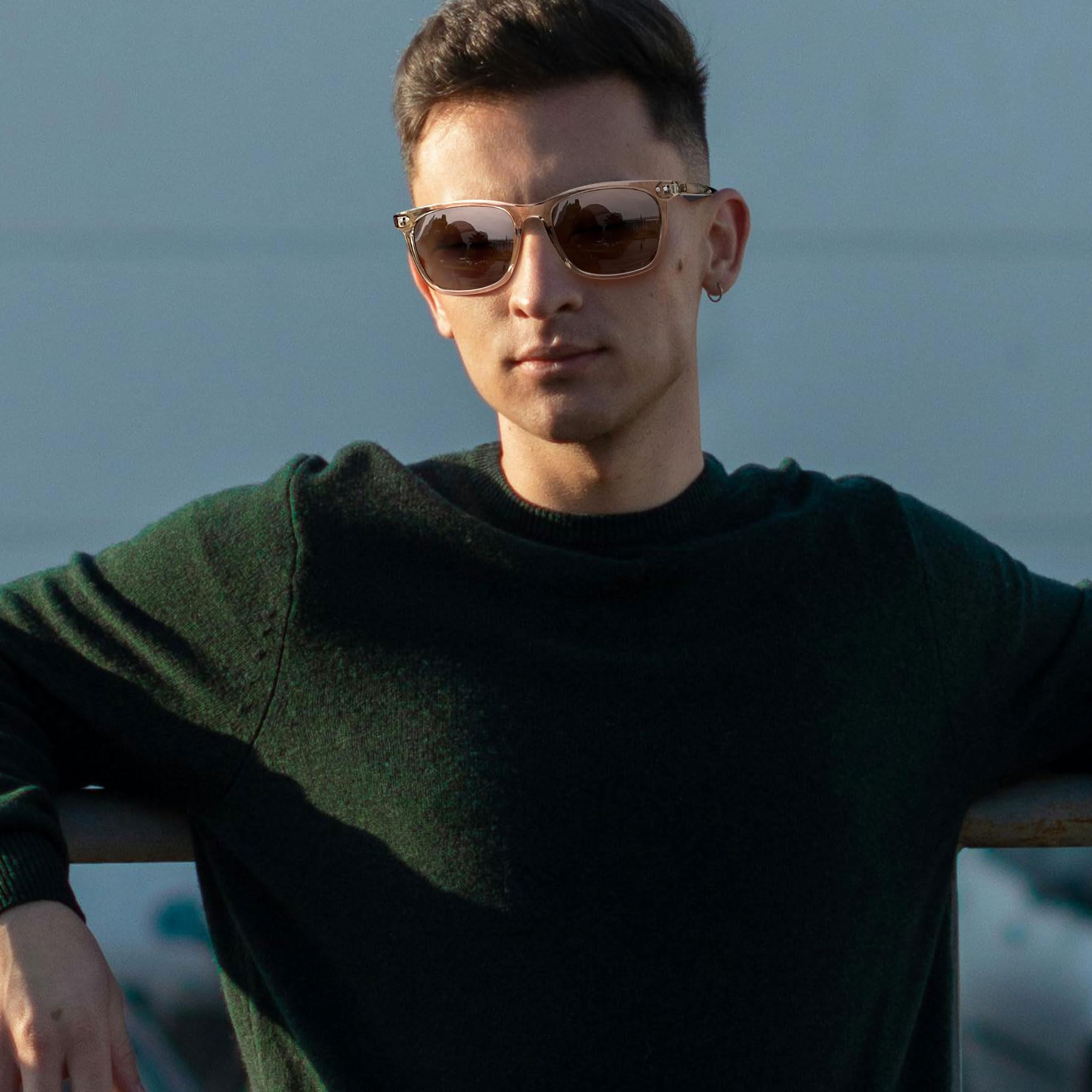 Joopin Polarized Sunglasses for Women UV Protection Classic Square Vintage Shades of Men Driving Fishing Traveling Lightweight Glasses