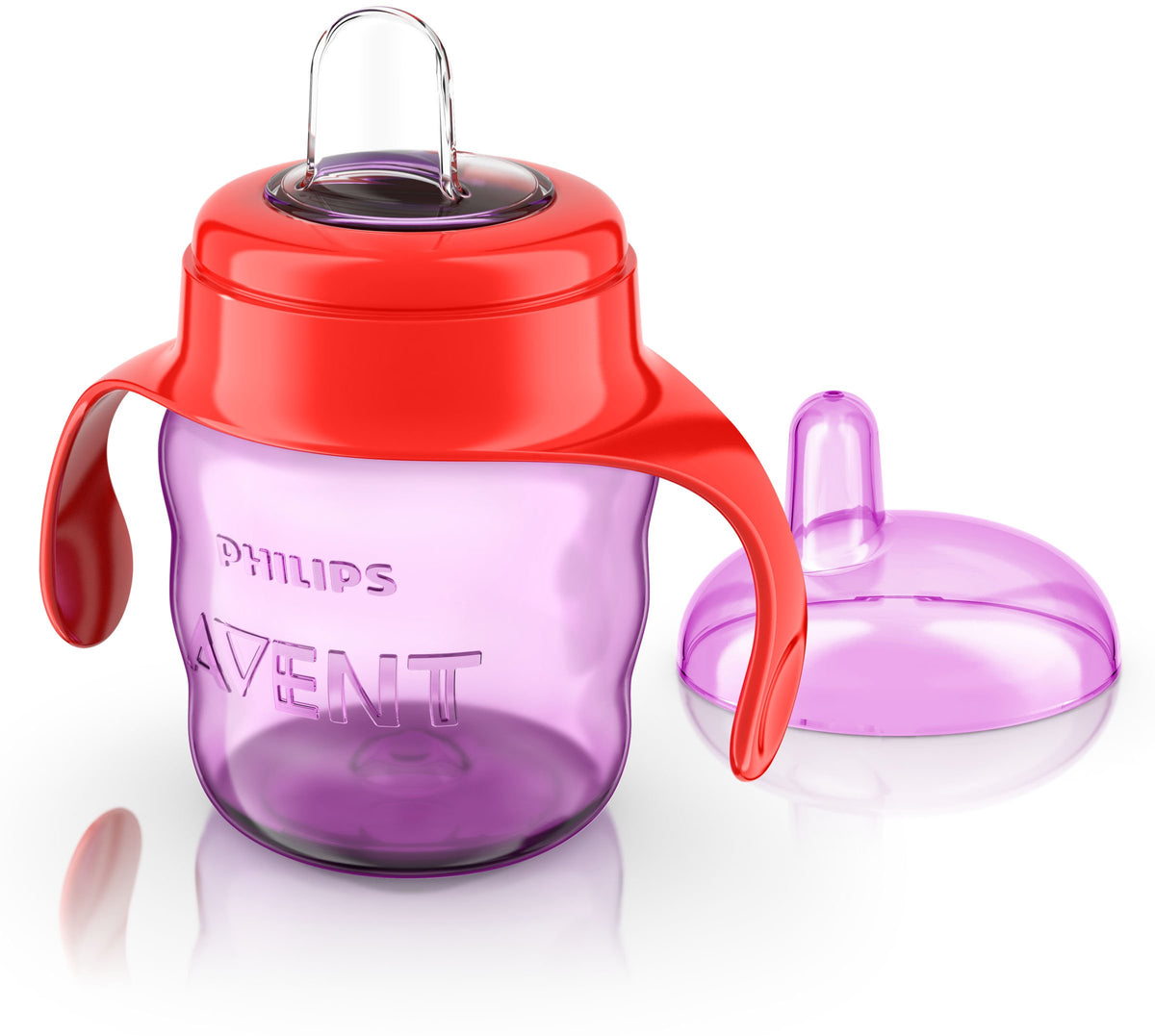 AVENT Philips Easy Sip Pink Spout Cup with Handle, 200 ml