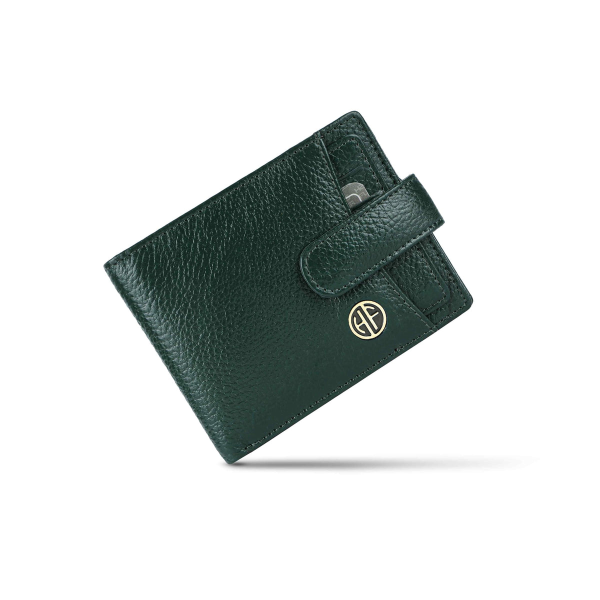 HAMMONDS FLYCATCHER RFID Protected Brown Nappa Leather Wallet for Men|5 Card Slots| 1 Coin Pocket|2 Hidden Compartment|2 Currency Slots, Sea Green, Modern, Sea Green, Modern