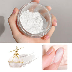 Ballet Statuette Face Loose Setting Powder, Makeup Setting Powder, Oil Control Face Powder, Smooth Makeup Setting Powder With Powder Puff, Waterproof Long Lasting Face Makeup Fixing Powder