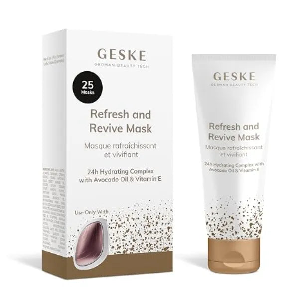 GESKE Refresh & Revive Mask Use with our Sonic Warm & Cool Mask Face Mask with Avocado Oil & Vitamin E 24H Hydrating Complex Refreshing Formula For Normal to Dry Skin