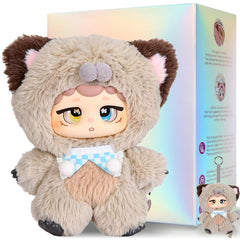 𝐀𝐈-𝐩𝐨𝐰𝐞𝐫𝐞𝐝 Plush Interactive Toy with Multiple Languages Switchable, Mini Communicatible Companion Bauble, Creative Simulated Rechargeable Doll Plaything for Kids Children Ages 3+ (8" High)