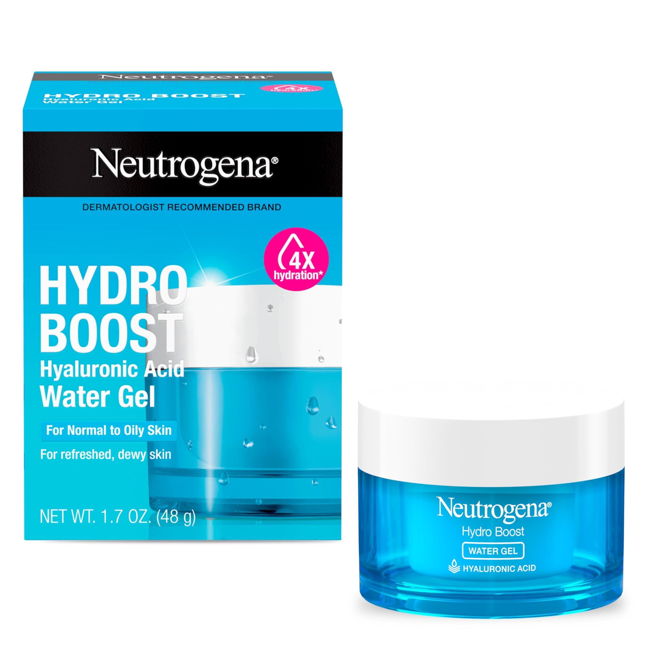 Neutrogena Hydro Boost Hyaluronic Acid Hydrating Water Face Gel Moisturizer for Dry Skin