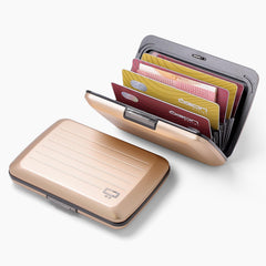 Aluminium Smart Case V2 Wallet - Metal Clasp - RFID Blocking Card Holder - Holds up to 10 Cards and Banknotes - Aluminum Rose Gold