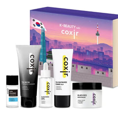 Coxir Seoul Glow Korean Skincare Holiday Gift Set, 5-Step Routine
