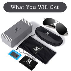 Aviator Sunglasses for Men Polarized Women-mxnx UV Protection Lightweight Driving Fishing Sports Mens Sunglasses MX208