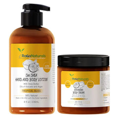 RaGaNaturals Tropical Bliss Body Lotion and Body Cream, Ultra Hydrating Moisturizer for Women, Men, Babies and Kids - 8 fl oz