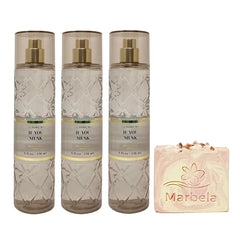 Bath & Body Works If You Musk 3 Pack Fine Fragrance Mist Bundle with a Himalayan Salts Springs Bar Soap - Full Size