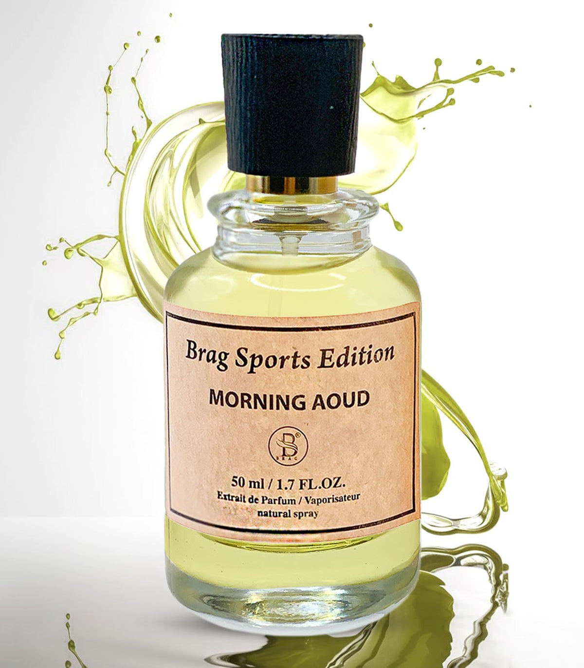 B Brag Sports Edition Morning Aoud 50ml | Best Long Lasting Arabic Perfumes for Men | Extrait De Parfum | Perfect Men's Perfume | Oud Fragrances Suitable for Everyday and Occasions | عطر | عود رجالي