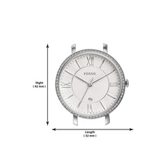 Fossil Women's Quartz Watch, Analog Display and Stainless-Steel Strap Silver Mesh