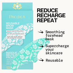 Pacifica Reusable Brow Mask – 100% Silicone Forehead Wrinkle Patch for Brow Lift, Reusable Anti-Wrinkle Pad Smooths Frown Lines, Vegan, Fragrance-Free, Vegan & Cruelty-Free, 1 Piece