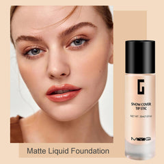 Liquid Foundation - Matte Liquid Full Coverage Foundation - Lightweight Hydrating Foundation - BANKTMturally Blends Long Lasting for Face Makeup